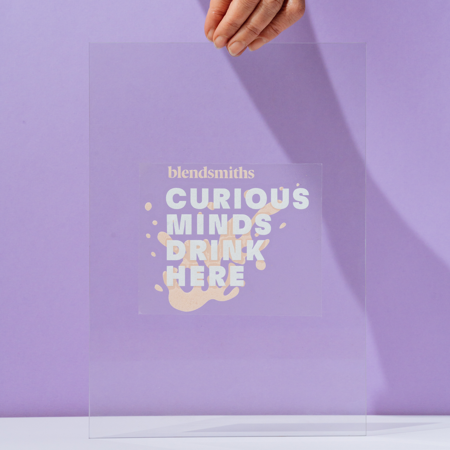 NUDE Curious Minds Drink Here Window Sticker