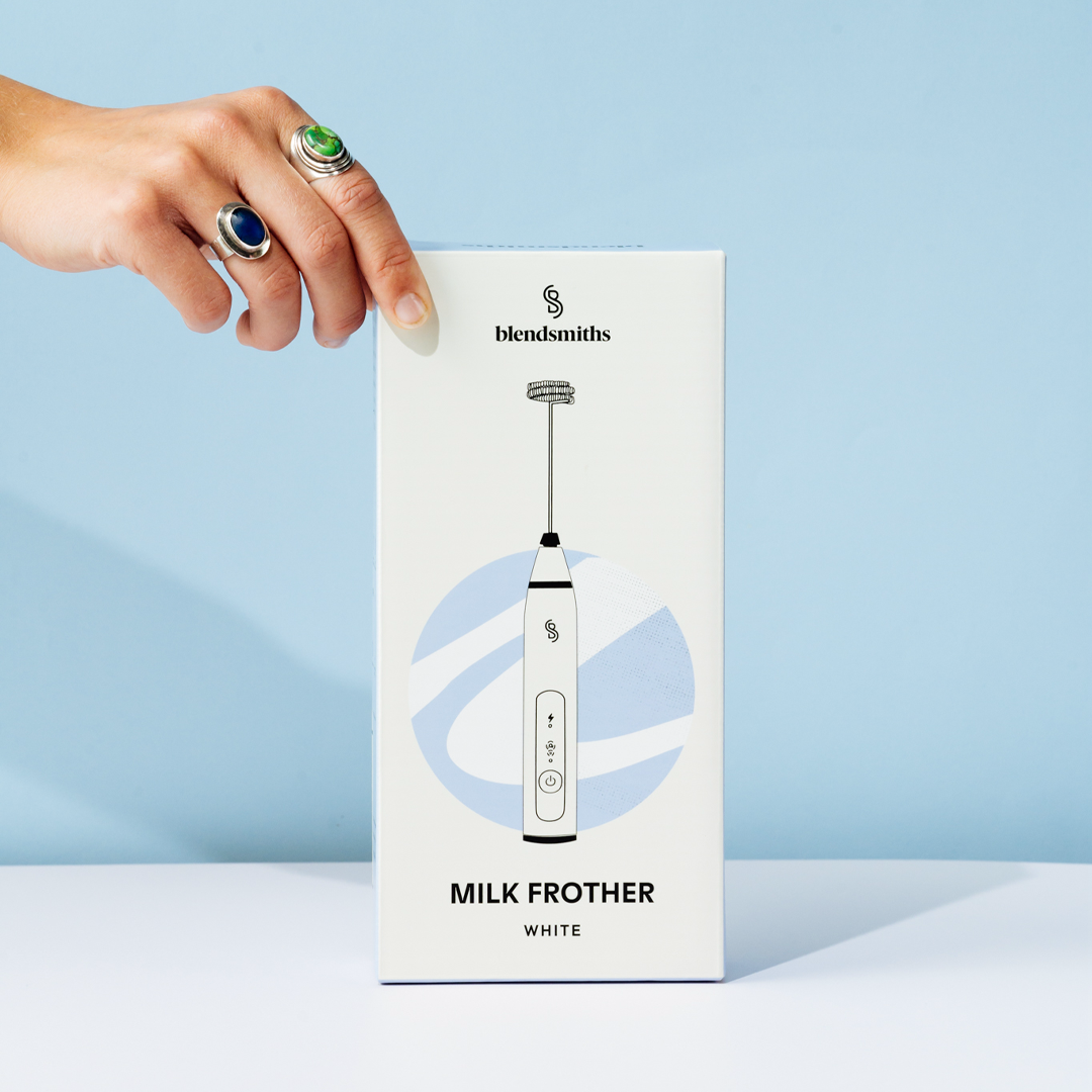 Handheld Milk Frother - White