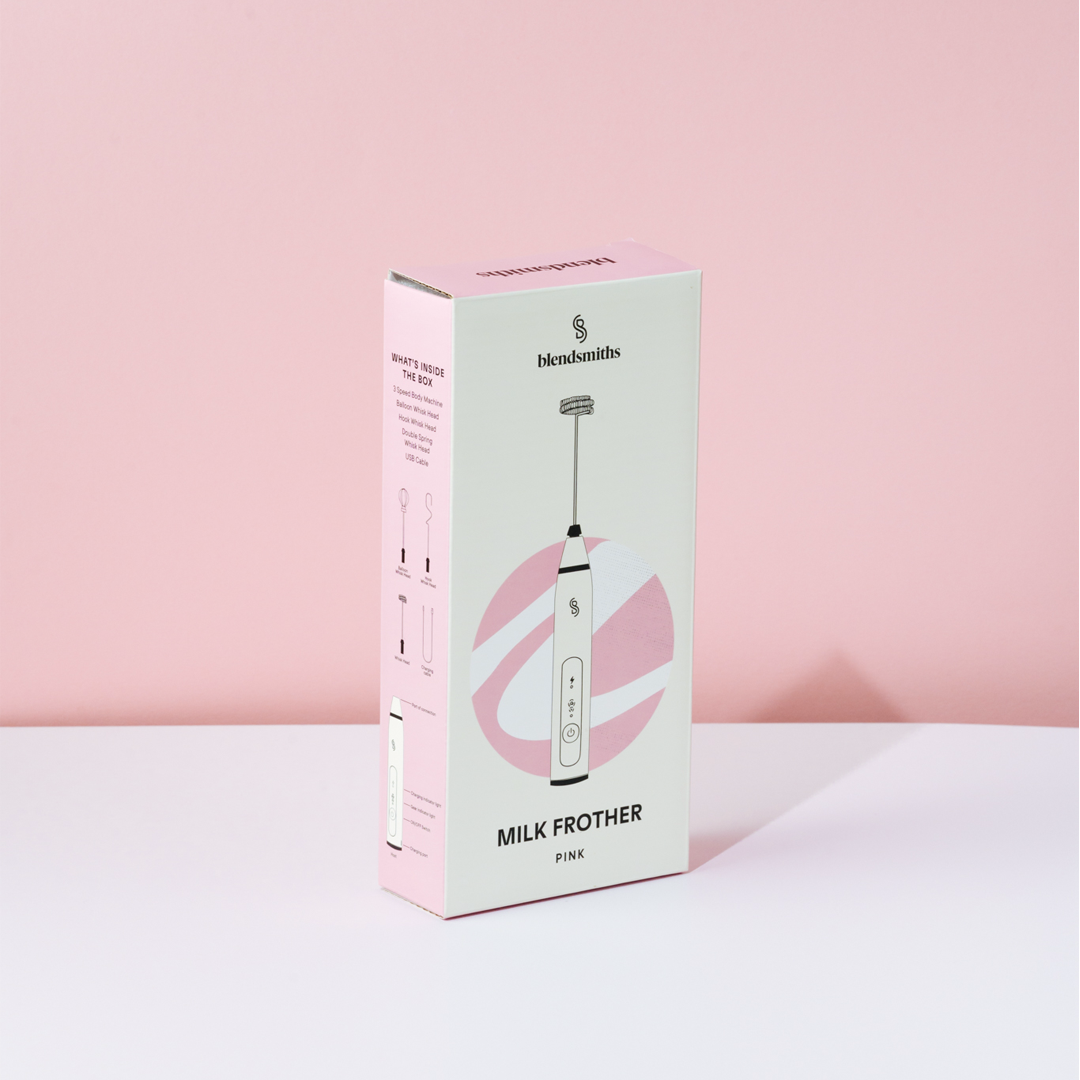 Handheld Milk Frother - Pink