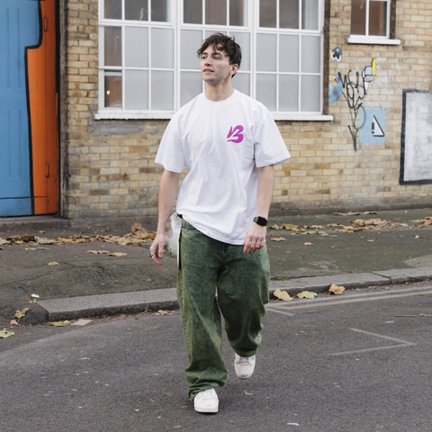 Men's White Crafted Curious T-Shirt